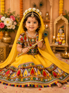 Radha rani yellow cotton chaniya choli