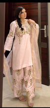 Pink embroidered Farshi salwar