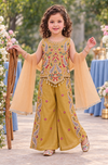 Kids Embroidered plazo too set