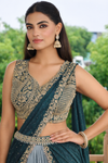 Dual tone Lehenga saree