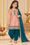 Girls banarasi salwar kameez pink