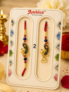 Peacock couple rakhi