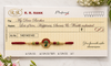 Cheque rakhi