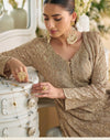 Gold A-line kameez