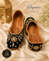 Black handwork jutti