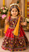 Radha rani red cotton chaniya choli
