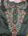 Embroidered velvet set