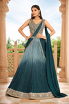Dual tone Lehenga saree