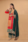 Multi straight kameez