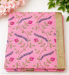Light Pink Floral Embroidered Rumala Sahib with Gold Border