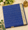 Royal Blue Wavy Sequin Rumala Sahib with Gold Border